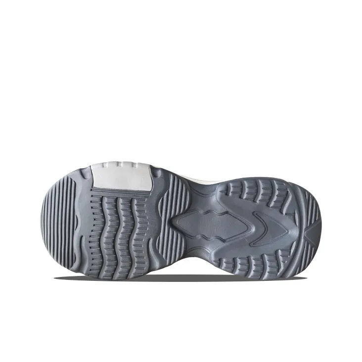XLAIII Slip-Resistant Breathable Height Increasing Low-Top Chunky Sneakers Unisex White Gray-5