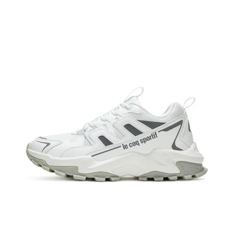 Le Coq Sportif Anti Slip Wear Resistant Low Top Running Shoes Unisex White-0