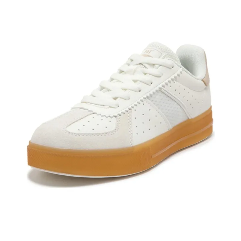 361° Abrasion-Resistant Low-Top Skateboard Shoes Women's White Apricot-1