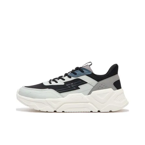 361° Slip Resistant Low Top Casual Shoes Men's Gray Black