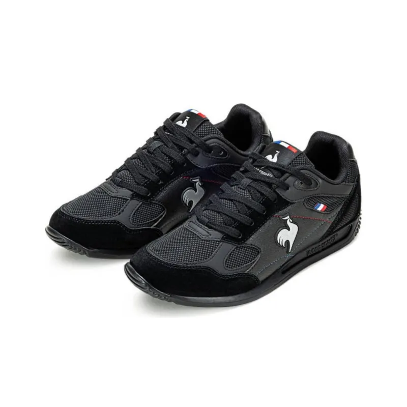 Le Coq Sportif Anti Slip Wear Resistant Low Top Casual Shoes Unisex Black-1