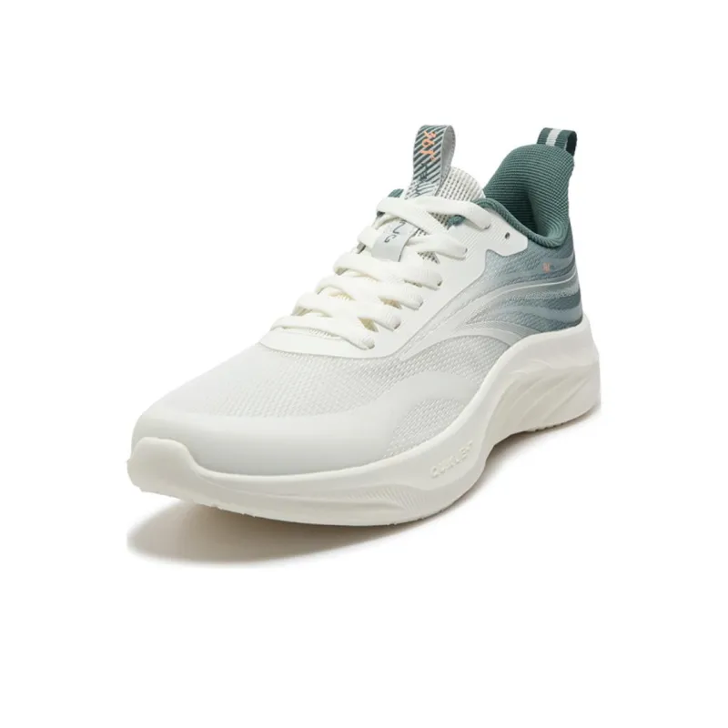 361° Wear Resistant Low Top Casual Running Shoes Men's White Green-1