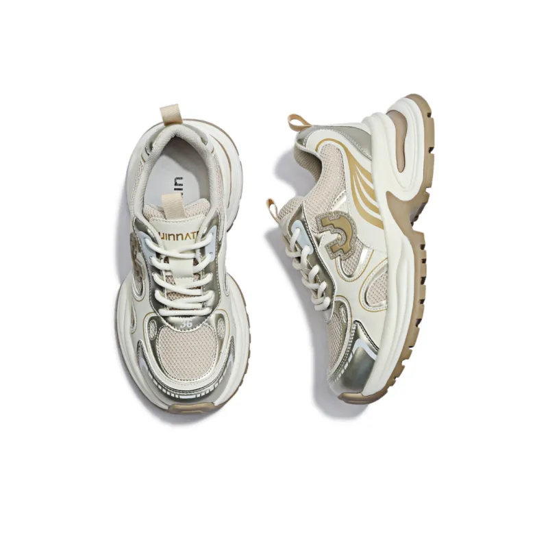Uinnate Breathable Height Increasing Low-Top Chunky Sneakers Women's-13