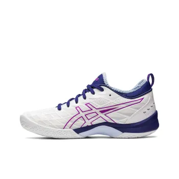 Asics Blast FF Anti Slip Wear Resistant Low Top Basketball Shoes Women's White Blue