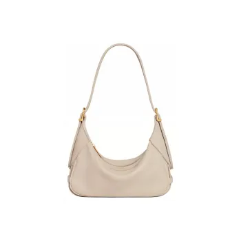 CELINE Romy Collection Soft Cowhide Shoulder Bag Handbag Medium Size Women's Light Stone Color