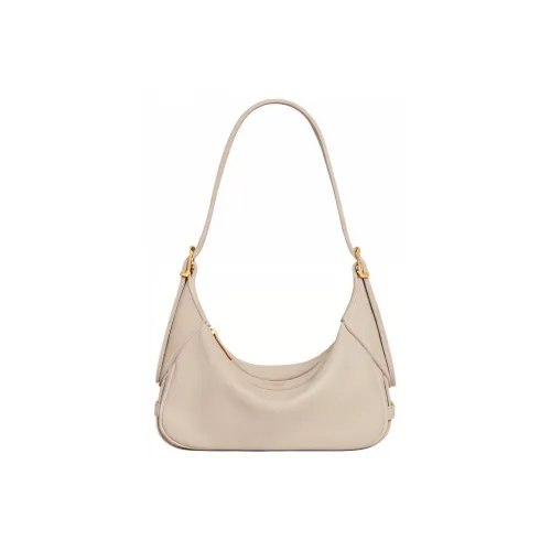 CELINE Romy Collection Soft Cowhide Shoulder Bag Handbag Medium Size Women's Light Stone Color