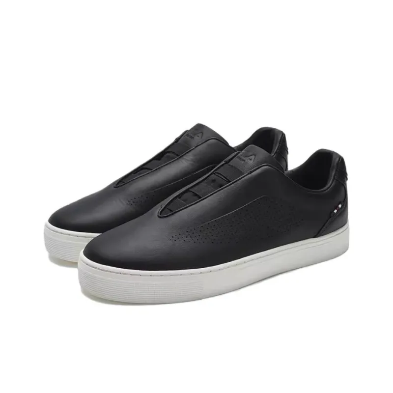 FILA BIELLA Anti Slip Wear Resistant Lightweight Breathable Low Top Skateboard Shoes Men's Black-1