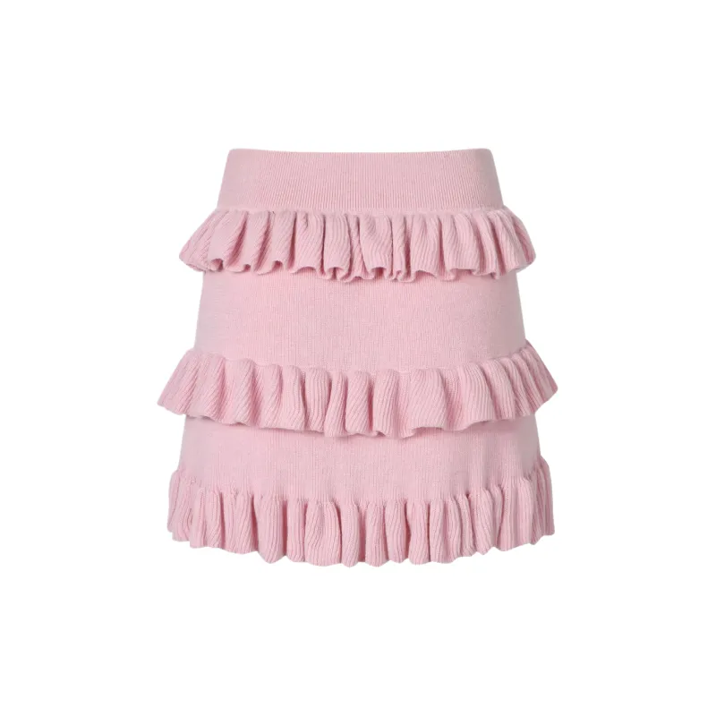 JAC FLEURANT Casual Short Skirts Women's Pink-1