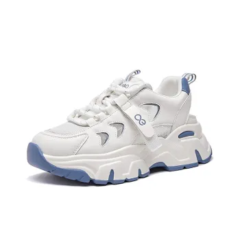 LINGPAO Chunky Sneakers Lightweight Height Increasing Low-Top Athletic Shoes Women's