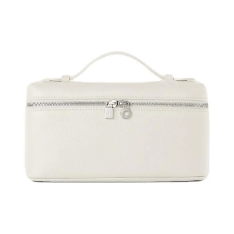 Loro Piana ExtraPocket Grained Calfskin Handbag Shoulder Bag Unisex Whisper White-0