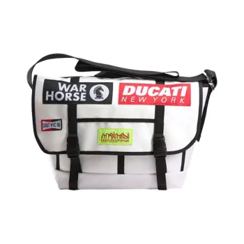 Manhattan Portage WDS Ducati Collaboration CORDURA Fabric Messenger Bag Crossbody Bags Large Size White