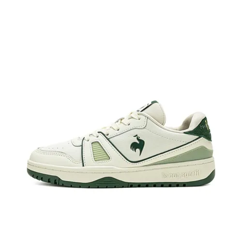 Le Coq Sportif Skateboard Shoes Unisex Low-Top Off White/Green