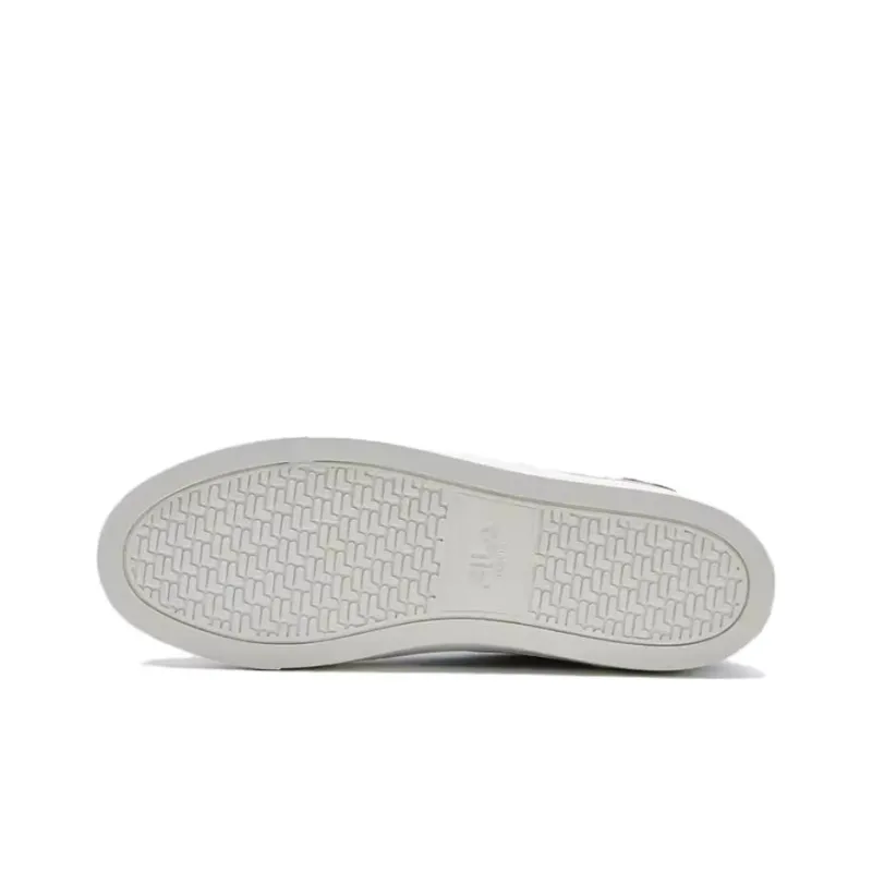 FILA BIELLA Anti Slip And Wear Resistant Lightweight Low Top Skateboard Shoes Men's White-3
