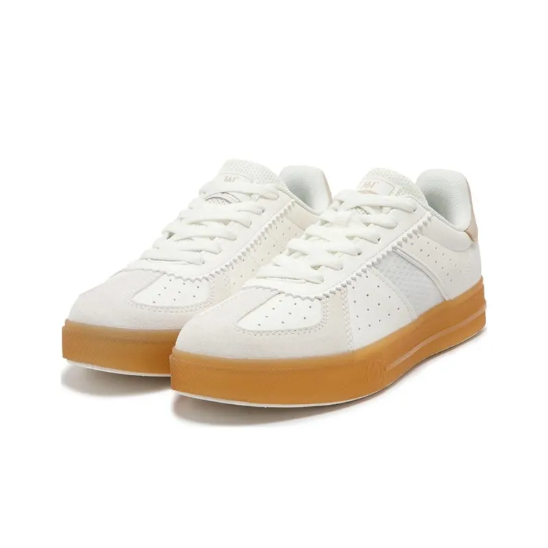361° Abrasion-Resistant Low-Top Skateboard Shoes Women's White Apricot-2