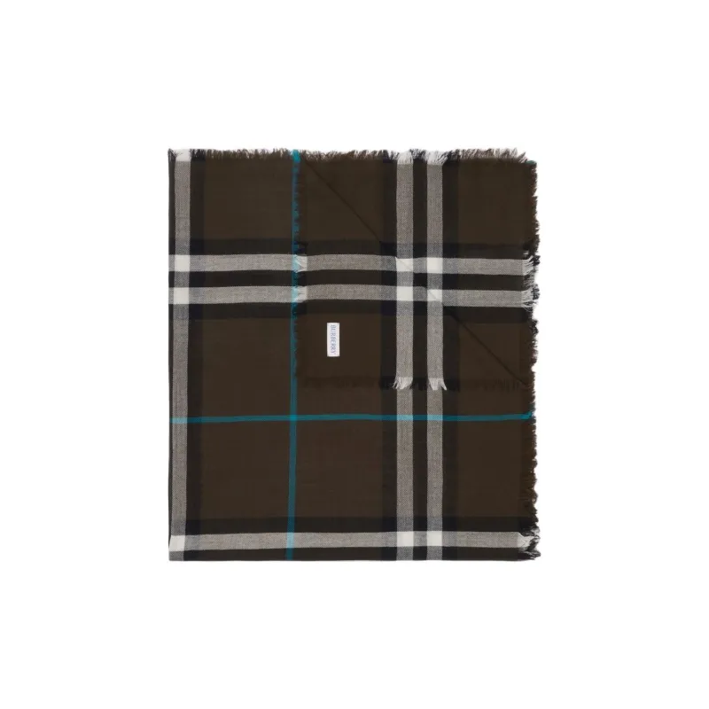Burberry Check Wool Scarf-0
