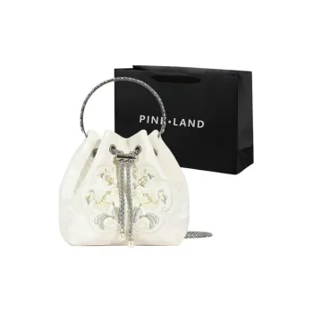 PINK·LAND PU Handbag Women's Ecru/Silver/Black/Pink