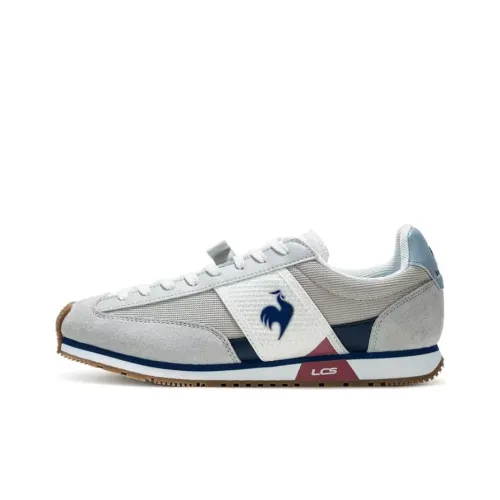 Le Coq Sportif Cycling Shoes Men Low-Top Gray White