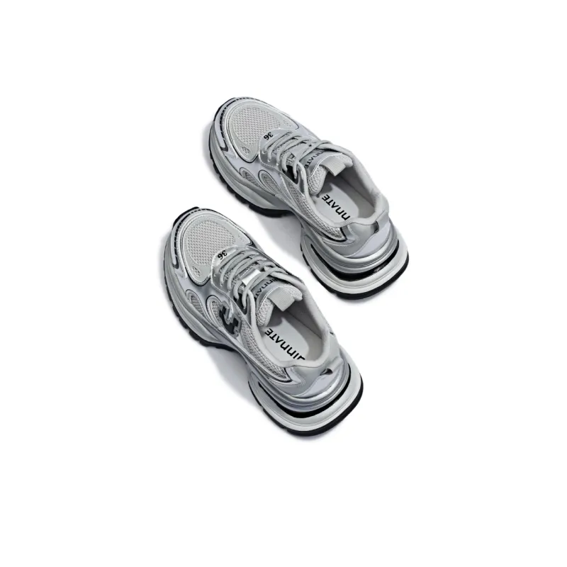 Uinnate Breathable Height Increasing Low-Top Chunky Sneakers Women's-1