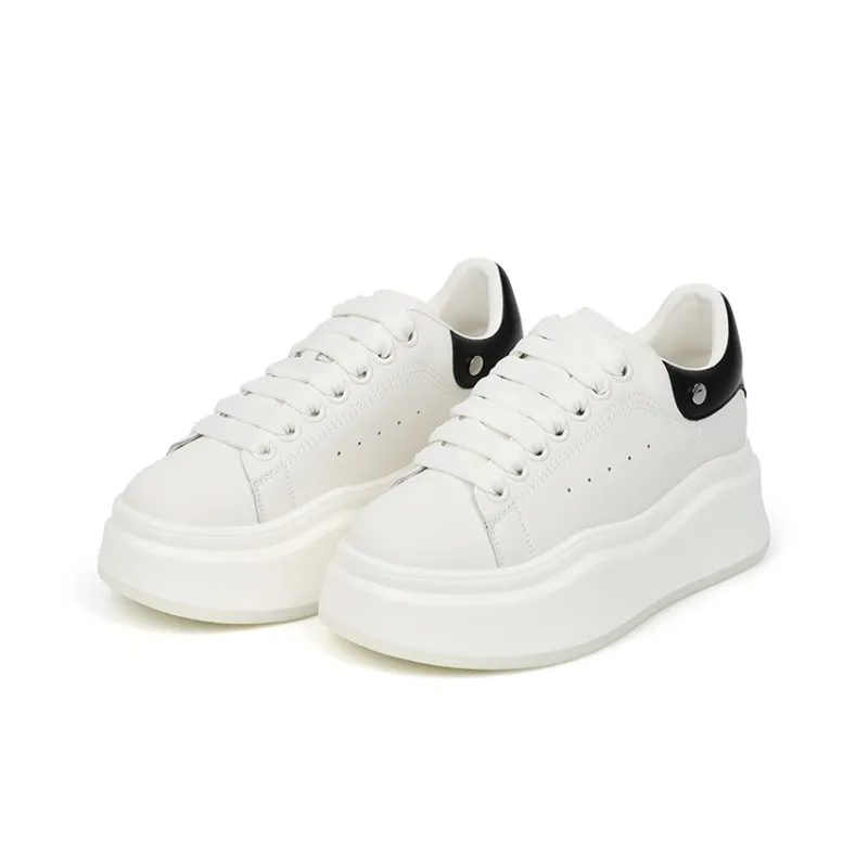 REBACCA REBACCA Anti-Slip Wear-Resistant Low-Top Skateboard Shoes Women's White-2