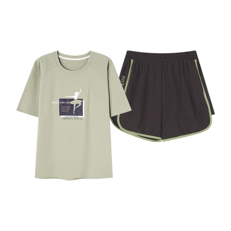 CAIHENGTONG Pajama Set Women's Fruit Green-0