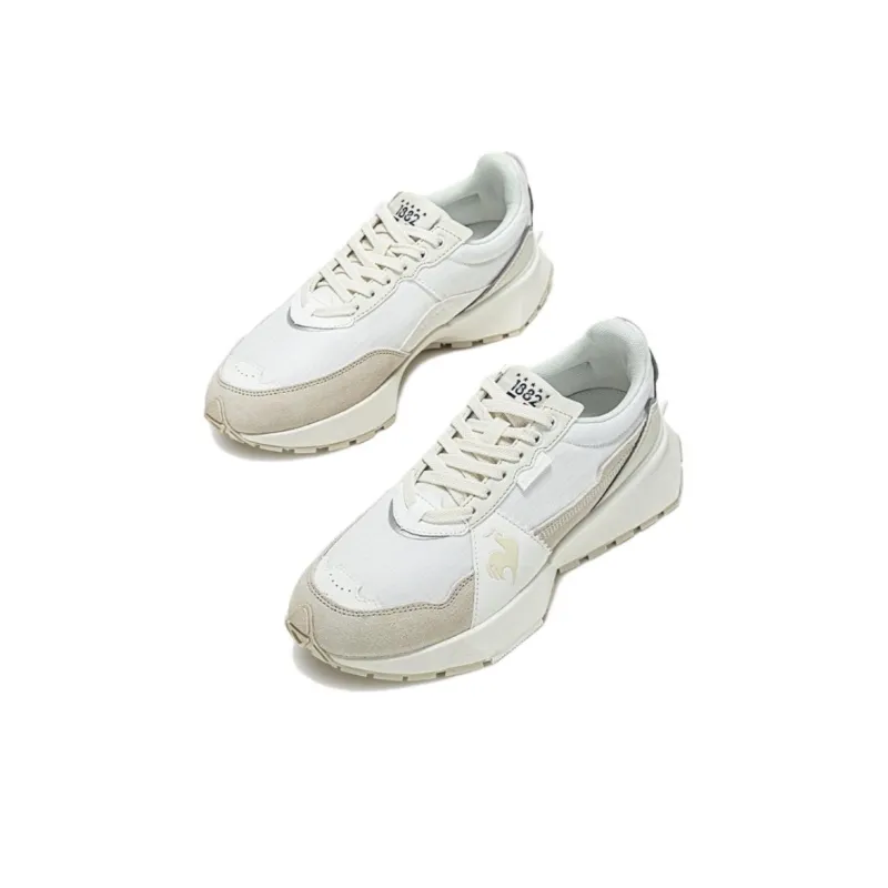 Le Coq Sportif Shock Absorbers With Slip Resistant Features Low Top Casual Shoes Unisex Ecru-2