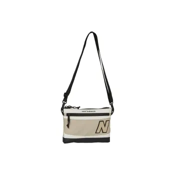 New Balance Polyester Crossbody Bag, Shoulder Bag Unisex Milk Tea