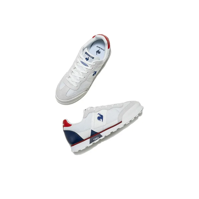 Le Coq Sportif Slip Resistant, Abrasion Resistant, Breathable Low Top Casual Shoes Women's White Red Blue-2