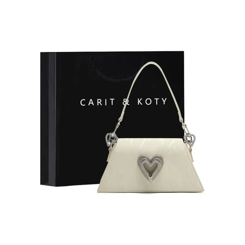 Carit&Koty Polyurethane Bonded Synthetic Leather Crossbody Bag Shoulder Bag Women's Pink/White-5