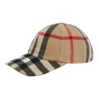 Burberry Wool Baseball Caps Unisex Gray