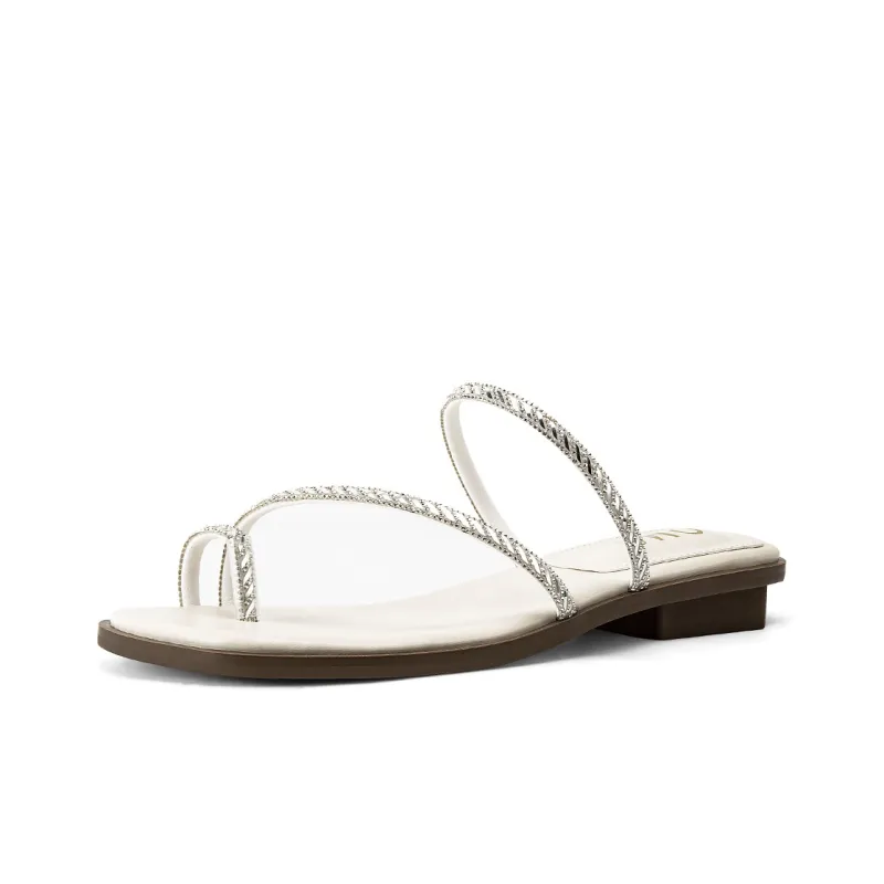 OMS Slide Slippers Women's Black/Beige-6