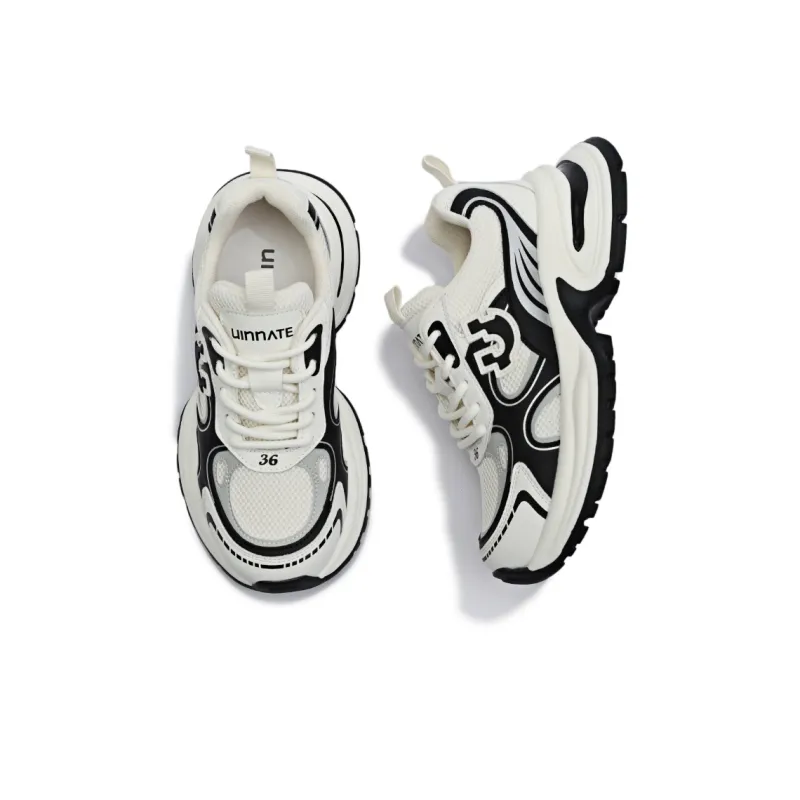 Uinnate Breathable Height Increasing Low-Top Chunky Sneakers Women's-7