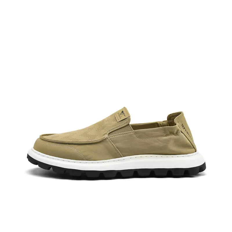 SEPTWOLVES Breathable Lightweight Low-Top Canvas Shoes Men's Black-7
