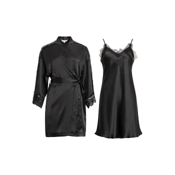 Silk Boundary Bath Robes Women's
