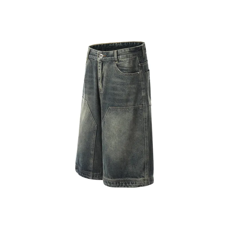 MT99 Denim Shorts Unisex Vintage Blue-2
