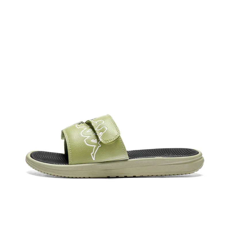 Kappa Slip Resistant Abrasion Resistant Slide Slippers Unisex Yellow Green-0