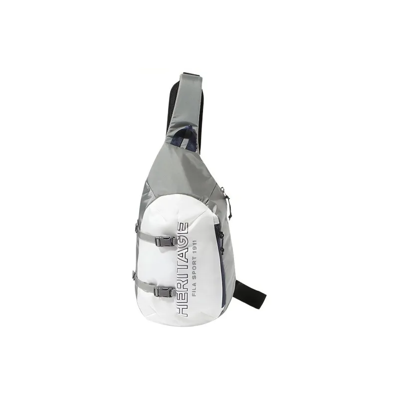 FILA Nylon One Shoulder Crossbody Sling Bags Regular Unisex White/Gray-0