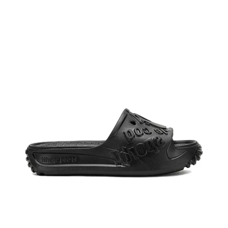 Le Coq Sportif Slip Resistant Slide Slippers Unisex Black-1