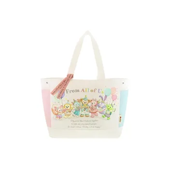 Disney Canvas Bag Tote Shopping Bag Handbag Regular Women's Beige