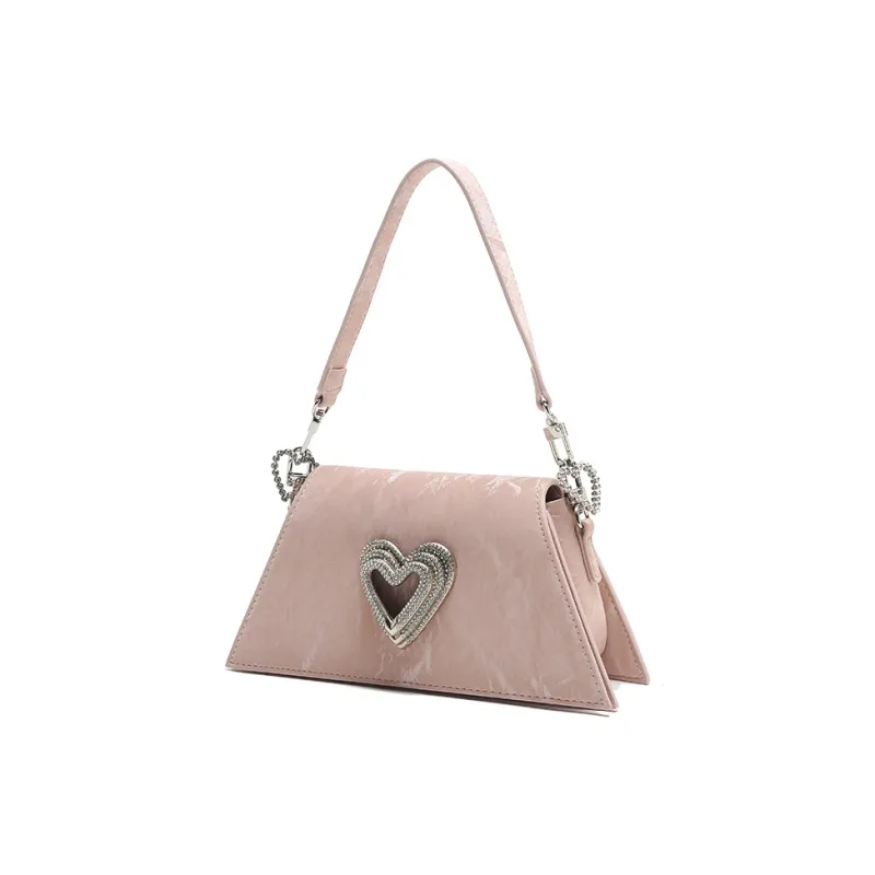 Carit&Koty Polyurethane Bonded Synthetic Leather Crossbody Bag Shoulder Bag Women's Pink/White-2