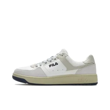 FILA Targa Anti Slip Wear Resistant Low Top Skateboard Shoes Men's White Gray