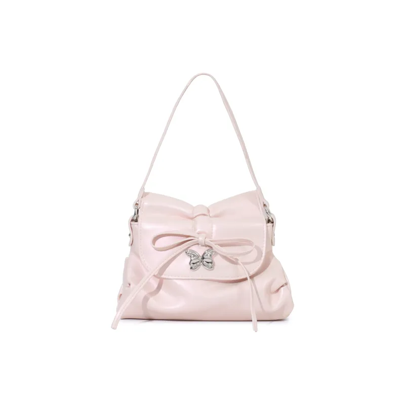 OTA PU Small Square Bag Handbag, Shoulder Bag Regular Women's White/Pink-0