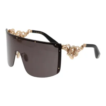 Roberto Cavalli Acetate Metal Irregular Shape Sunglasses Women's Black