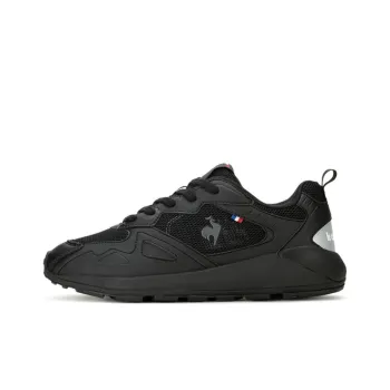 Le Coq Sportif Anti Slip Wear Resistant Low Top Casual Shoes Unisex Black Silver
