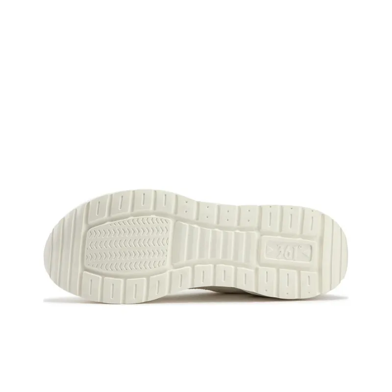 361° Abrasion Resistant Low Top Casual Running Shoes Men's White Green-4