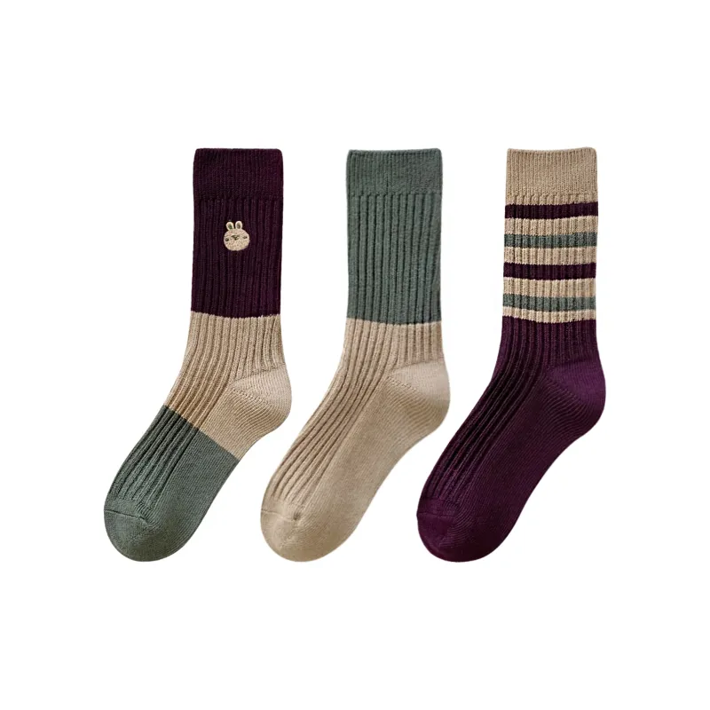 XXLLG Mid Calf Socks Women's 3 Pack-5