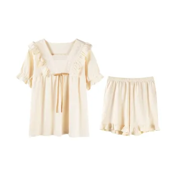 MIIOW Pajama Set Women's Beige Yellow
