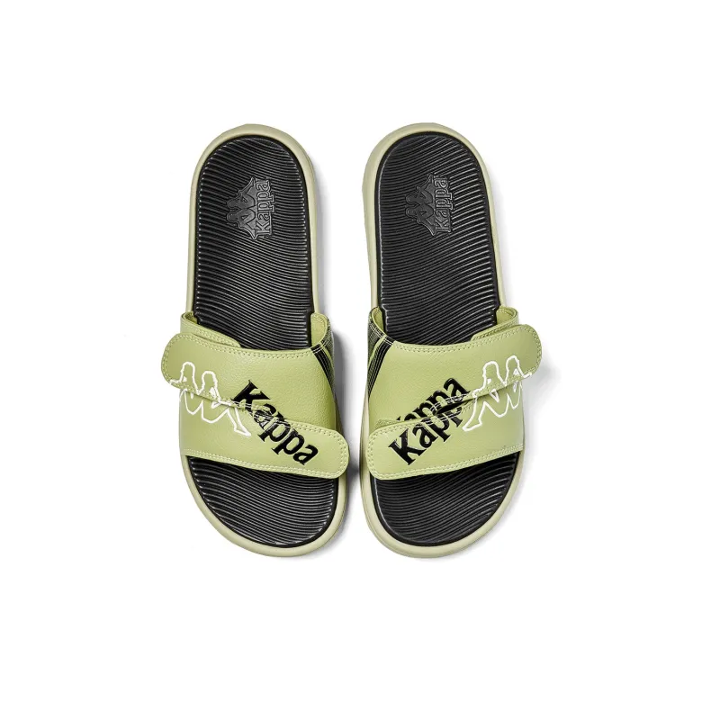 Kappa Slip Resistant Abrasion Resistant Slide Slippers Unisex Yellow Green-3