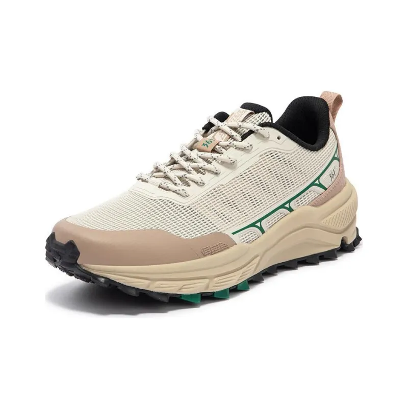 361° Wear Resistant Low Top Running Shoes Men's Beige Umber-1