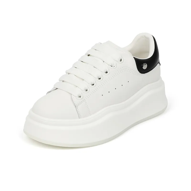 REBACCA REBACCA Anti-Slip Wear-Resistant Low-Top Skateboard Shoes Women's White-1