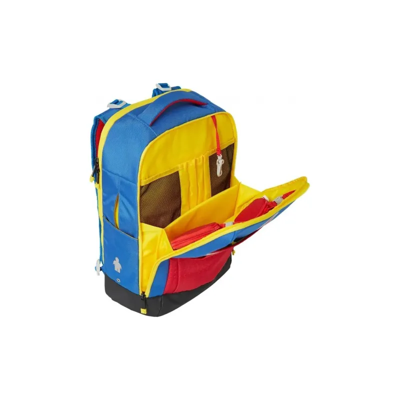 LEGO Recycled Polyester Backpack Regular Men's Blue & Red & Black & Yellow-5